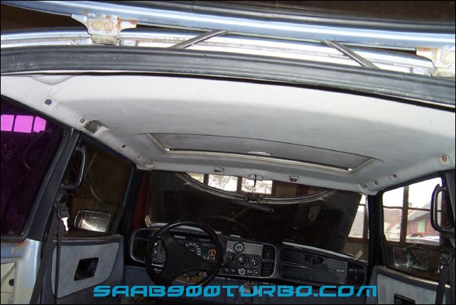 The inner roof is not needed in this Saab