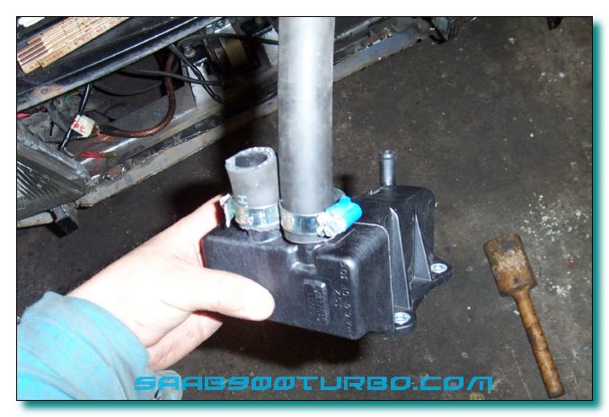 A Saab 9-5 oil trap